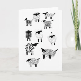 Tarjeta Sheep doodles