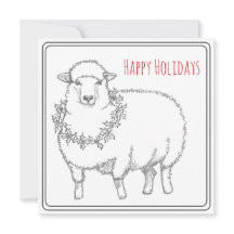 Sheep With Holly