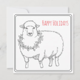 Tarjeta Sheep With Holly
