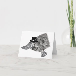 Tarjeta Sheffield, el platypus de Steampunk