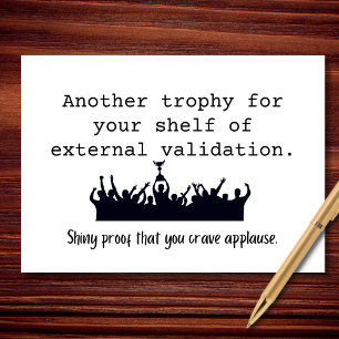 Tarjeta Shelf of External Validation Felicitaciones