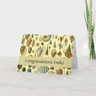 Tarjeta Shell de conchas marinas Mollusk Clam Elegante Art