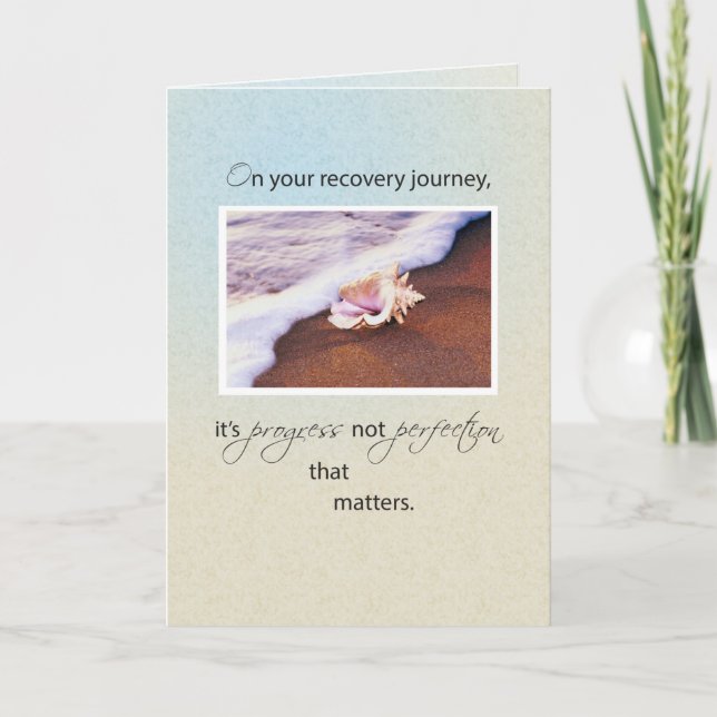 Tarjeta Shell sobre el progreso de la playa para la recupe (Anverso)