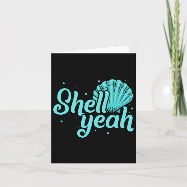 Tarjeta Shell Yeah Sandbar vacaciones veraniego playas tro (Anverso)
