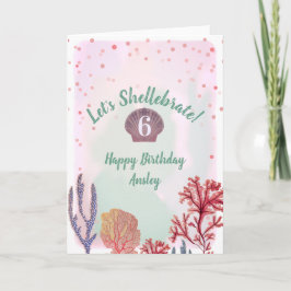 Tarjeta Shellebrate Under the Sea Watercolor Birthday