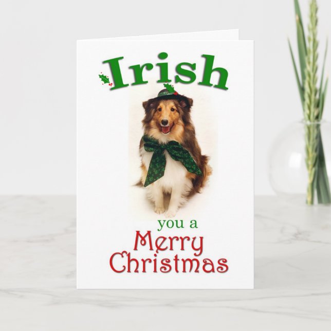 Tarjeta Sheltie irlandesa (Anverso)
