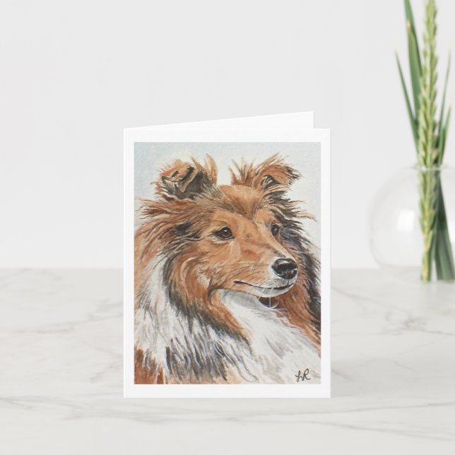 Tarjeta Sheltie Notecards (Anverso)