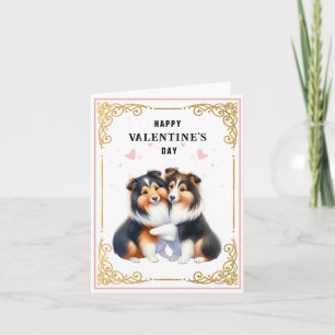 Tarjeta Sheltie Pastor de las Islas Shetland Día de Sa