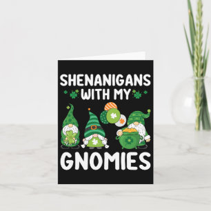 Tarjeta Shenanigans Con Mis Gnomías Feliz Santo Patrones D