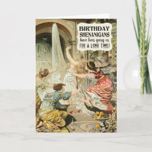 Tarjeta Shenanigans de cumpleaños con mujeres venenosas di