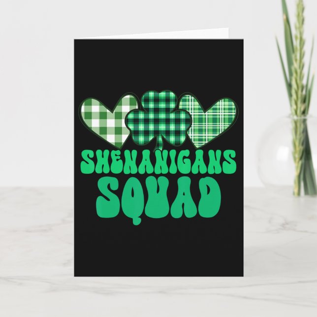 Tarjeta Shenanigans Squad Propenso A Disparates St. Patric (Anverso)