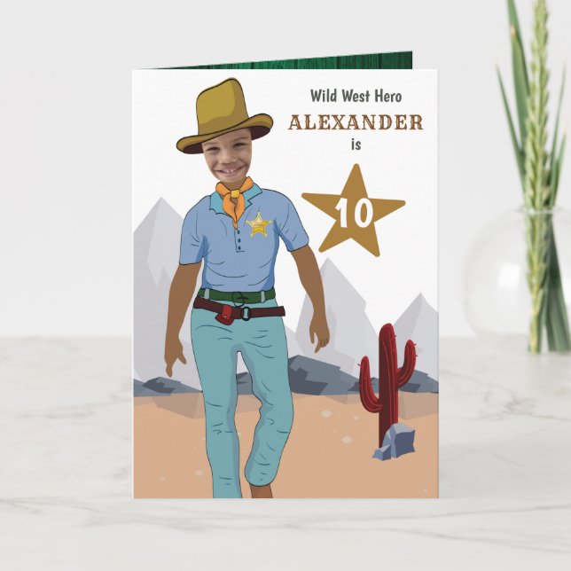 Tarjeta Sheriff Kids Cowboy Especial especial ADD Foto ori (Anverso)
