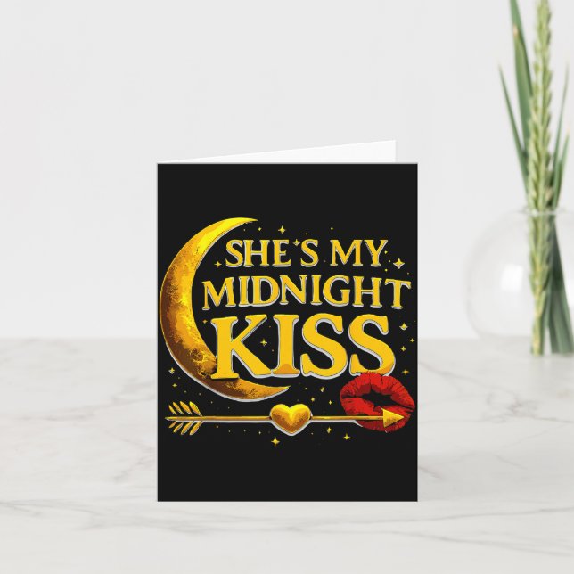 Tarjeta She's My Midnight Kiss Valentine’s Day Meme Matchi (Anverso)