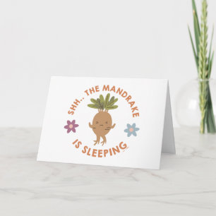 Tarjeta Shh. El Mandrake duerme