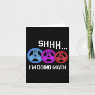 Tarjeta Shhh estoy haciendo matemáticas divertida entrenam