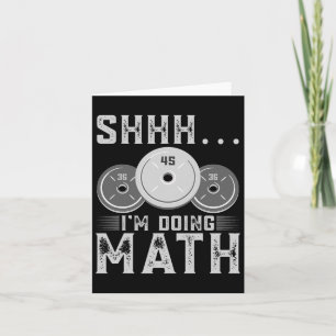 Tarjeta Shhh estoy haciendo un entrenamiento de halterofil