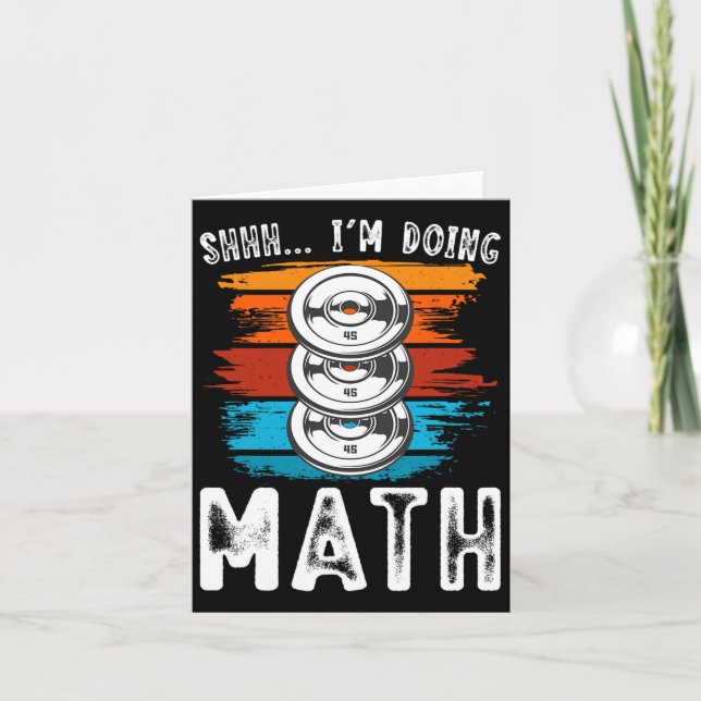 Tarjeta Shhh estoy haciendo un entrenamiento de halterofil (Anverso)