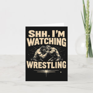 Tarjeta Shhh estoy viendo al fan de la lucha libre diverti