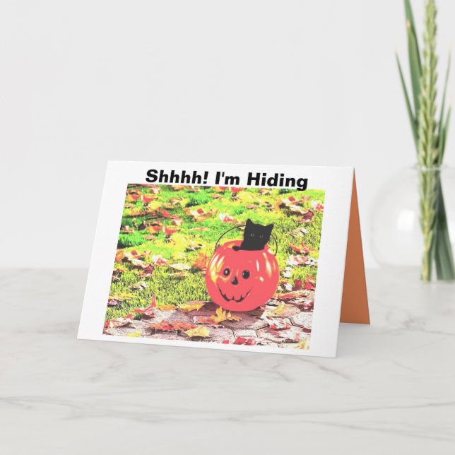 Tarjeta ¡Shhhh! Me estoy ocultando (Anverso)