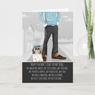 Tarjeta Shi Tzu del Día del Padre Perro