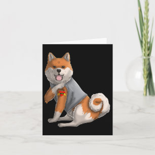 Tarjeta Shiba Inu Amo A Mamá Tattoo Camiseta De Perro Dive