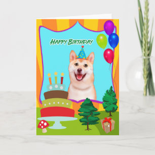 Tarjeta Shiba Inu Dog Birthday