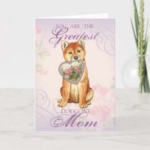 Tarjeta Shiba Inu Heart Mom