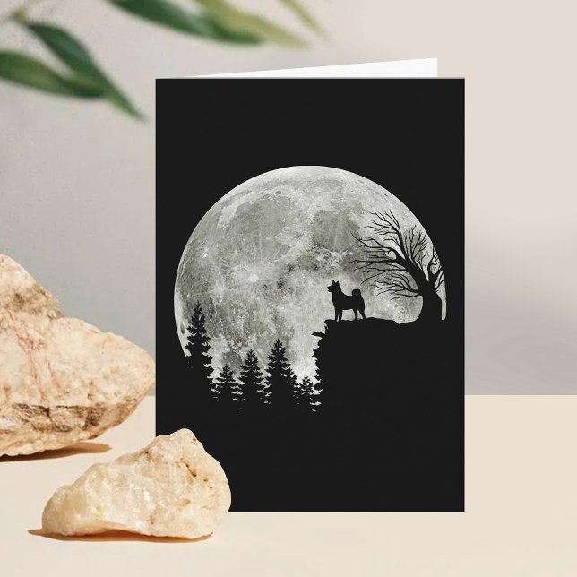 Tarjeta Shiba Inu On Mountain Halloween Gift For Dog Lover (Subido por el creador)