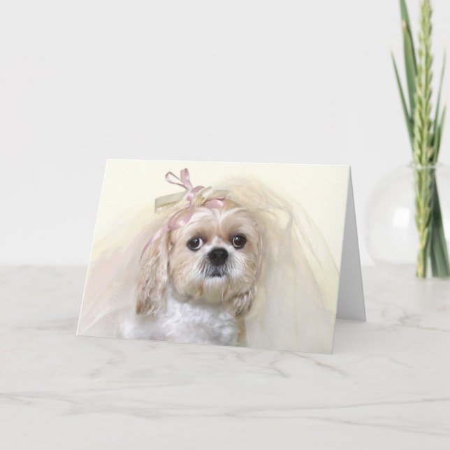 Tarjeta Shih Tzu Bride (Anverso)