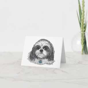 Tarjeta Shih Tzu Dog Blank
