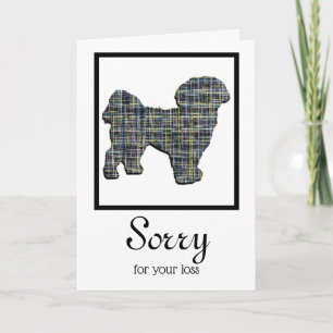 Tarjeta Shih Tzu Dog Silhouette Mascota Sympathy Card