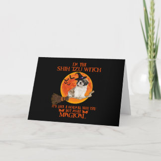 Tarjeta Shih Tzu Halloween