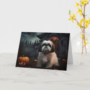 Tarjeta Shih Tzu Halloween Sasuy