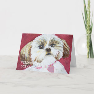 Tarjeta Shih-Tzu mix Puppy