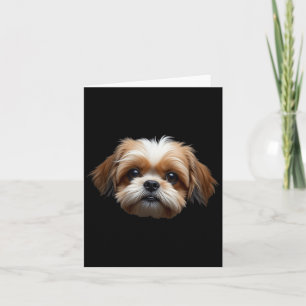 Tarjeta Shih Tzu negro perro Shih Tzu