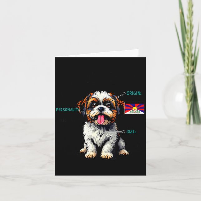 Tarjeta Shih Tzu Owner Funny Shih Tzu Lover  (Anverso)