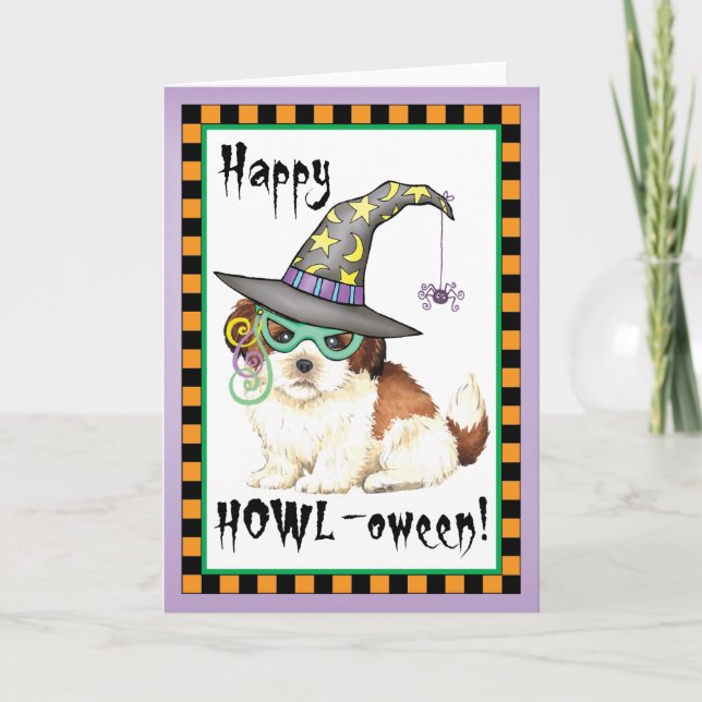 Tarjeta Shih Tzu Witch (Anverso)