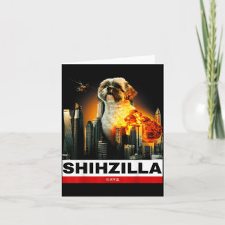 Tarjeta Shihzilla - Shih Tzu Divertido