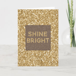 Tarjeta Shine Bright, Purpurina Glitzy Gold