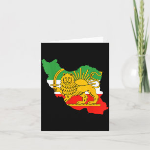 Tarjeta Shir o khorshid, persia, león y sol irán 