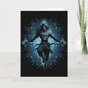 Tarjeta Shiva Dios Hindú Espiritual Baile Tandava Yoga Med