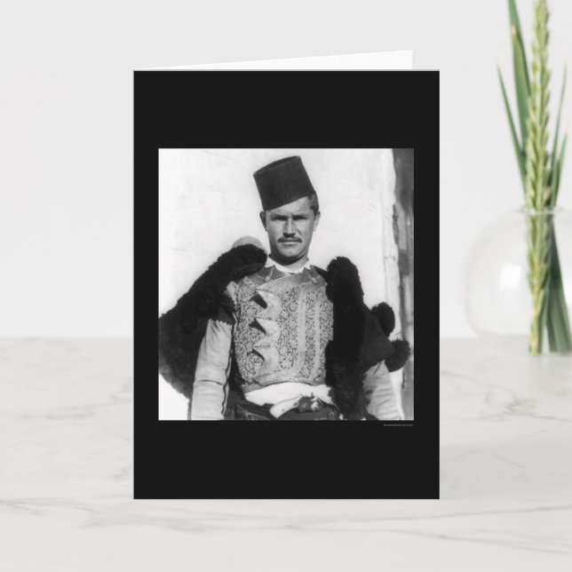 Tarjeta Shkypetars Costume Albania 1923 (Anverso)