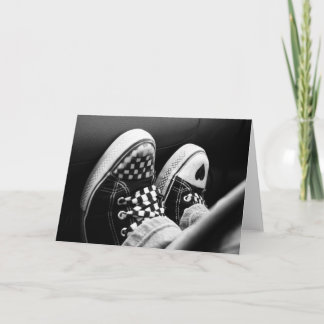 Tarjeta Shoes Art, zapatos Monocromo