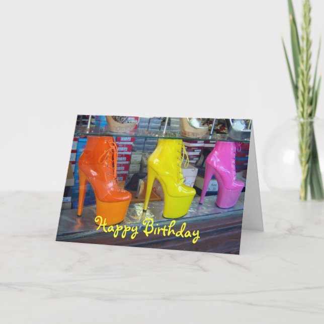 Tarjeta Shoes Happy Birthday (Anverso)