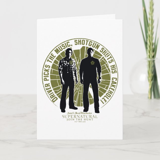 Tarjeta "Shotgun" del supernatural Winchester Brothers (Anverso)