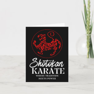 Tarjeta Shotokan Karate donde la tradición se encuentra co