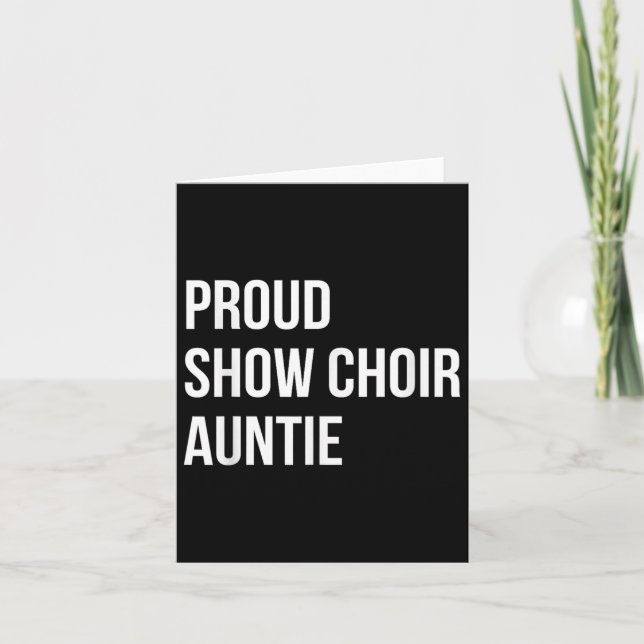 Tarjeta Show Choir Auntie  (Anverso)