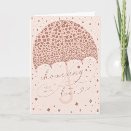 Tarjeta Showeather with Love Bridal Shower Greeting Card