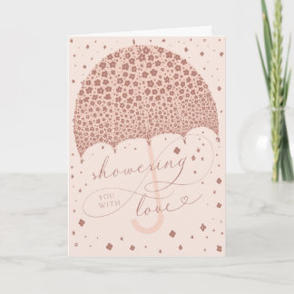 Tarjeta Showeather with Love Bridal Shower Greeting Card
