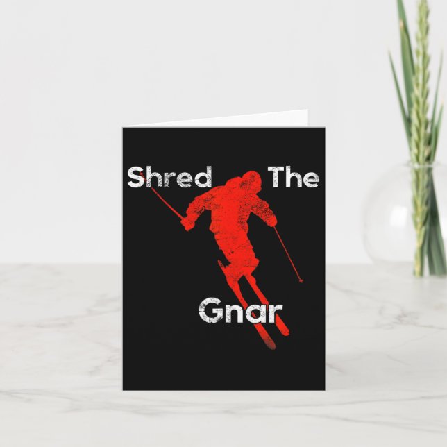 Tarjeta Shred The Gnar Powder Skider Snowboard S (Anverso)